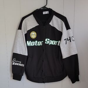 Vintage 1994 Motor Sports Racing Legends Refuge Men's Medium Snap Up Jacket
